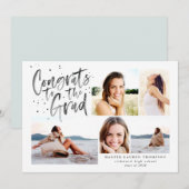 Gefeliciteerd met de afstuderen fotoaankondiging aankondiging (Voorkant / Achterkant)