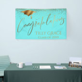 Gefeliciteerd met de Afstuderen Gold Confetti op A Spandoek (Beurs)