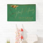Gefeliciteerd met de Afstuderen gouden Confetti vo Spandoek (Insitu)