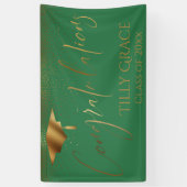Gefeliciteerd met de Afstuderen gouden Confetti vo Spandoek (Verticaal)