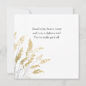 Gefeliciteerd met de Afstuderen gouden foliefoto Kaart (Achterkant)