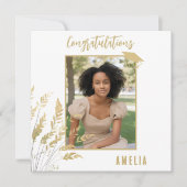 Gefeliciteerd met de Afstuderen gouden foliefoto Kaart (Voorkant)