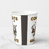 Gefeliciteerd met de Afstuderen papieren bekers (Links)