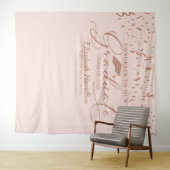 Gefeliciteerd met de Afstuderen Rozen gouden roze Wandkleed (In Situ (horizontaal))