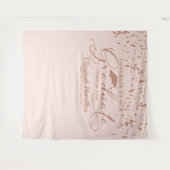 Gefeliciteerd met de Afstuderen Rozen gouden roze Wandkleed (Voorkant (horizontaal))