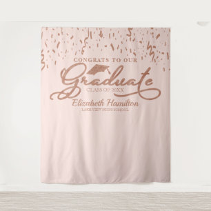 Gefeliciteerd met de Afstuderen Rozen gouden roze  Wandkleed