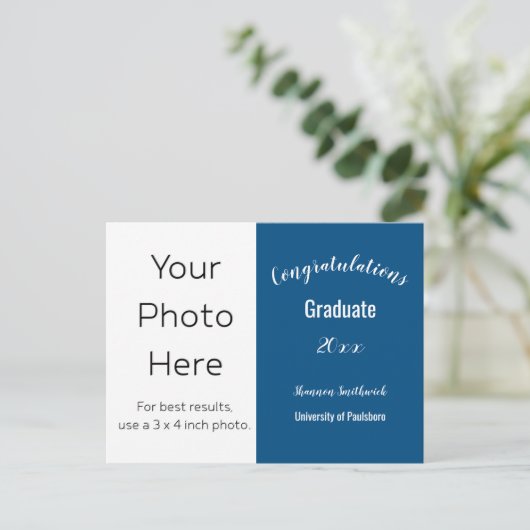 Gefeliciteerd met de Afstuderen school en het scho Briefkaart (Staand voorkant)