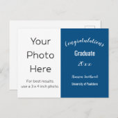 Gefeliciteerd met de Afstuderen school en het scho Briefkaart (Voorkant / Achterkant)