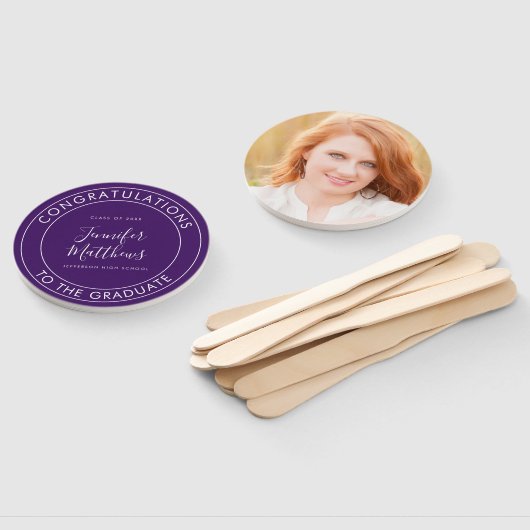 Gefeliciteerd met de Afstuderen schoolkleur Handwaaier (Niet-gemonteerd)