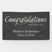 Gefeliciteerd met de Afstuderen Trendy Chalkboard Spandoek (Horizontaal)