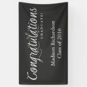 Gefeliciteerd met de Afstuderen Trendy Chalkboard  Spandoek (Verticaal)