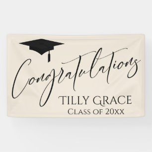 Gefeliciteerd met de Afstuderen zwarte klasse op C Spandoek