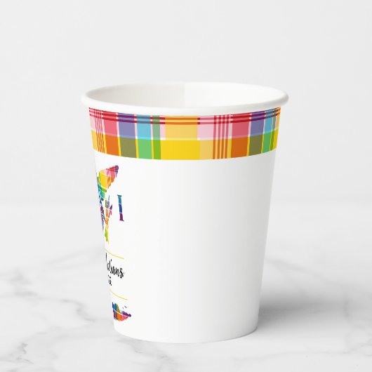 Gefeliciteerd met de Amerikaanse Maagdeneilanden M Papieren Bekers (Links)