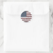 Gefeliciteerd met de Amerikaanse vlag Ronde Sticker (Tas)