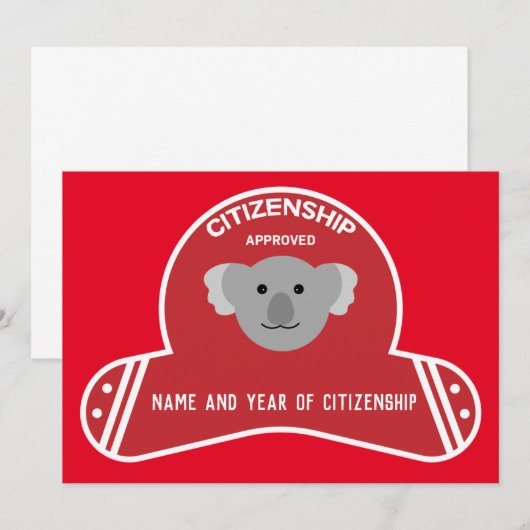 Gefeliciteerd met de Australische Burgerpartij Bedankkaart (Voorkant / Achterkant)