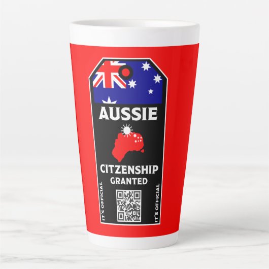 Gefeliciteerd met de Australische Burgerpartij Latte Mok (Voorkant)