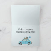 Gefeliciteerd met de Baby Boy Fiat 500 in het Spaa Kaart (Binnen)