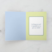 Gefeliciteerd met de baby jongen blauw groen kaart (Binnen)