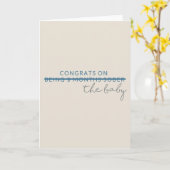 Gefeliciteerd met de Baby Kaart - Grappige Humor (Gele Bloem)