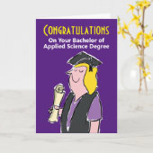 Gefeliciteerd met de bachelor van de toegepaste we kaart (Gele Bloem)