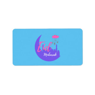 Gefeliciteerd met de ballon Eid Mubarak Etiket