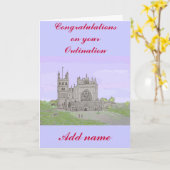 Gefeliciteerd met de benoeming en naam kathedraal kaart (Gele Bloem)