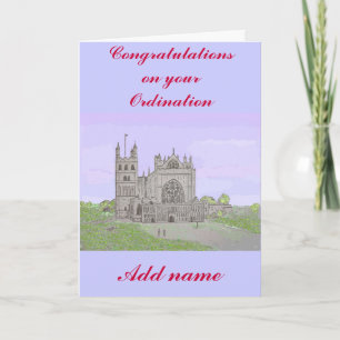 Gefeliciteerd met de benoeming en naam kathedraal kaart