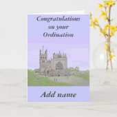 Gefeliciteerd met de benoeming en naam kathedraal kaart (Gele Bloem)