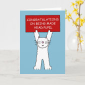 Gefeliciteerd met de benoeming tot hoofdleerling kaart (Gele Bloem)