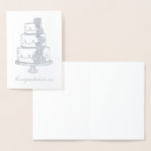 Gefeliciteerd met de Berichtenhandel in de bruideg Folie Kaarten (Display)