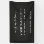 Gefeliciteerd met de beroepskerapist tegen banner (Verticaal)