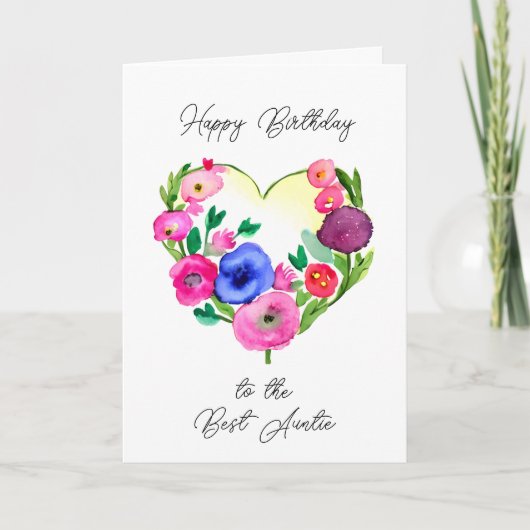 Gefeliciteerd met de beste tante kaart (Voorkant)