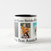 Gefeliciteerd met de beste tante ooit tweekleurige koffiemok (Center)