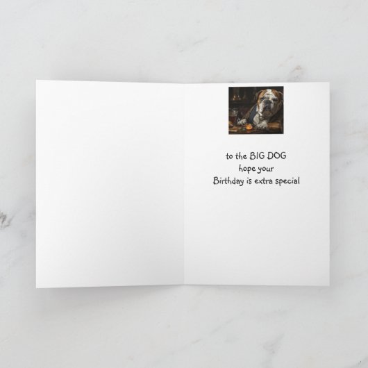 Gefeliciteerd met de Big Dog Fun Animal Humor Kaart (Binnen)