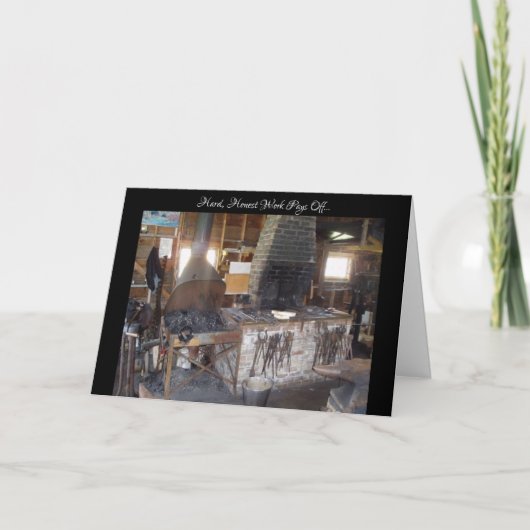 Gefeliciteerd met de Blacksmith-winkel Kaart (Voorkant)