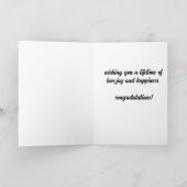 Gefeliciteerd met de bloemenbanner kaart (Binnen)