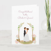 Gefeliciteerd met de Bride & Groom Kaart (Voorkant)