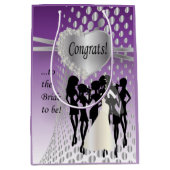 Gefeliciteerd met de Bride om Paars te zijn Medium Cadeauzakje (Voorkant)