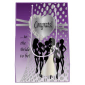 Gefeliciteerd met de Bride om Paars te zijn Medium Cadeauzakje (Achterkant)