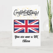 Gefeliciteerd met de Britse Citizenship Union Jack Kaart (Voorkant)