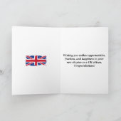 Gefeliciteerd met de Britse vlag Kaart (Binnen)