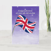 Gefeliciteerd met de Britse vlag Kaart (Voorkant)