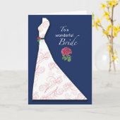 Gefeliciteerd met de Bruidsjonker in Navy Blauwe A Kaart (Gele Bloem)