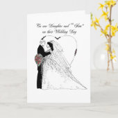 Gefeliciteerd met de bruiloft dochter en "zoon" kaart (Gele Bloem)