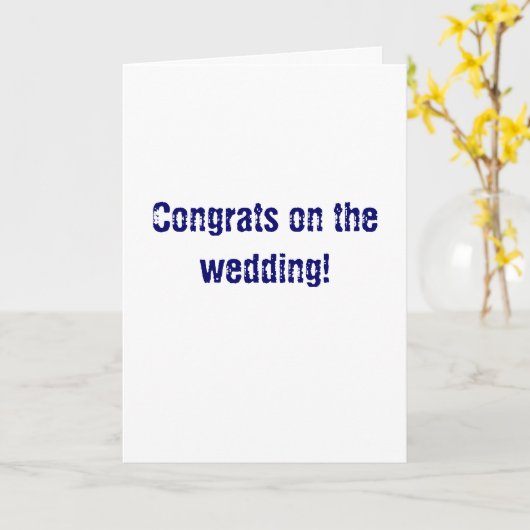 Gefeliciteerd met de bruiloft! kaart (Gele Bloem)