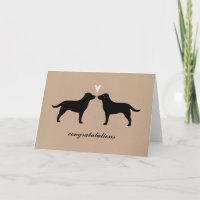 Gefeliciteerd met de bruiloft van Black Labrador R