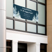 Gefeliciteerd met de bruiloft van het Winter Verlo Spandoek (Buitenkant Gebouw)