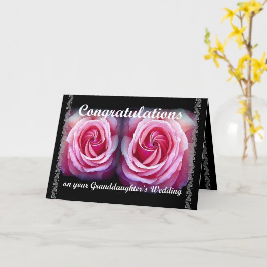 Gefeliciteerd met de bruiloft van je kleindochter kaart (Gele Bloem)