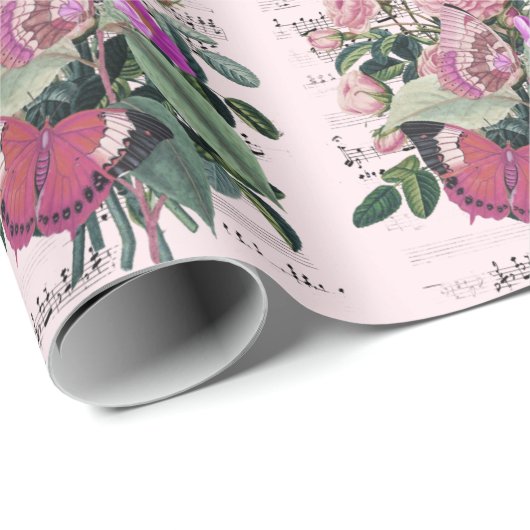 Gefeliciteerd met de bruiloft Voeg namen toe Roos Cadeaupapier (Rol Hoek)