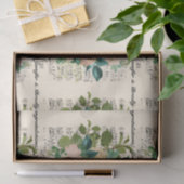 Gefeliciteerd met de bruiloft Voeg namen toe Roos Tissuepapier (Geschenk)